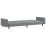 2-Sitzer-Schlafsofa hellgrauer Samt von , Sofas - Ref: Foro24-375937, Preis: 289,99 €, Rabatt: %
