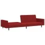 2-Sitzer-Schlafsofa Samt in der Farbe Rotwein von , Sofas - Ref: Foro24-375942, Preis: 251,09 €, Rabatt: %
