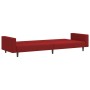 2-Sitzer-Schlafsofa Samt in der Farbe Rotwein von , Sofas - Ref: Foro24-375942, Preis: 255,55 €, Rabatt: %