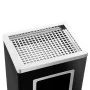 Papelera con cenicero de acero negro 45 L de vidaXL, Cubos de la basura y papeleras - Ref: Foro24-51093, Precio: 112,52 €, De...