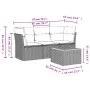 Garden sofa set with 4-piece synthetic rattan beige cushions by , Garden sets - Ref: Foro24-3223468, Price: 262,90 €, Discoun...