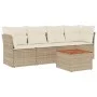 Garden sofa set with 5-piece synthetic rattan beige cushions by , Garden sets - Ref: Foro24-3223475, Price: 317,47 €, Discoun...
