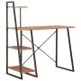 Escritorio con estantería negro y marrón 102x50x117 cm de vidaXL, Escritorios - Ref: Foro24-20285, Precio: 67,41 €, Descuento: %