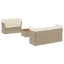 Garden sofa set with 6-piece synthetic rattan beige cushions by , Garden sets - Ref: Foro24-3223482, Price: 416,40 €, Discoun...
