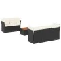 6-piece garden sofa set and black synthetic rattan cushions by , Garden sets - Ref: Foro24-3223480, Price: 374,40 €, Discount: %
