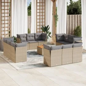 Garden set with 13-piece synthetic rattan beige cushions. by , Garden sets - Ref: Foro24-3223539, Price: 840,91 €, Discount: %