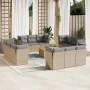 Set Gartensofas mit Kissen 13 Stück synthetisches Rattan beige von , Gartensets - Ref: Foro24-3223539, Preis: 840,91 €, Rabat...