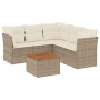 Set Gartensofas mit Kissen 6 Stück synthetisches Rattan beige von , Gartensets - Ref: Foro24-3223636, Preis: 389,96 €, Rabatt: %