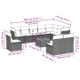 11-piece garden sofa set and black synthetic rattan cushions by , Garden sets - Ref: Foro24-3223697, Price: 570,87 €, Discoun...