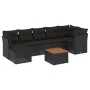 8-piece garden sofa set and black synthetic rattan cushions by , Garden sets - Ref: Foro24-3223752, Price: 488,31 €, Discount: %