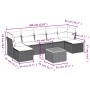 8-piece garden sofa set with black synthetic rattan cushions by , Garden sets - Ref: Foro24-3223773, Price: 447,18 €, Discoun...