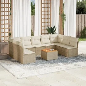 Garden sofa set with beige cushions, 10 pieces, made of synthetic rattan. by , Garden sets - Ref: Foro24-3223790, Price: 609,...