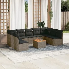 Set mit 10 Gartensofas mit Kissen synthetisches Rattangrau von , Gartensets - Ref: Foro24-3223792, Preis: 532,02 €, Rabatt: %