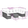 Garden sofa set 10 pieces with gray synthetic rattan cushions by , Garden sets - Ref: Foro24-3223792, Price: 539,76 €, Discou...