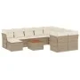 11-teiliges Gartensofa-Set mit beigen synthetischen Rattankissen von , Gartensets - Ref: Foro24-3223972, Preis: 702,97 €, Rab...