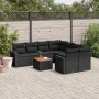 8-piece garden sofa set with black synthetic rattan cushions by , Garden sets - Ref: Foro24-3224046, Price: 560,45 €, Discoun...