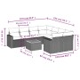 Set aus 8-teiligen Gartensofas und Kissen Kunstrattan schwarz von , Gartensets - Ref: Foro24-3224046, Preis: 559,44 €, Rabatt: %