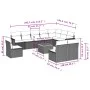 Set von 11-teiligen Gartensofas mit beigen Kissen aus synthetischem Rattan von , Gartensets - Ref: Foro24-3224176, Preis: 644...