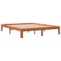 Bettgestell aus massivem, wachsbraunem Kiefernholz, 180 x 200 cm von , Betten und Lattenroste - Ref: Foro24-844174, Preis: 11...