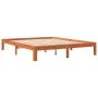 Bettgestell aus massivem, wachsbraunem Kiefernholz, 180 x 200 cm von , Betten und Lattenroste - Ref: Foro24-844174, Preis: 11...