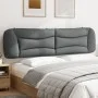 Padded headboard light gray fabric 200 cm by , Headboards and footboards - Ref: Foro24-374616, Price: 100,19 €, Discount: %