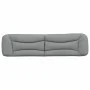 Padded headboard light gray fabric 200 cm by , Headboards and footboards - Ref: Foro24-374616, Price: 100,19 €, Discount: %