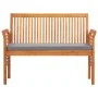 Banco de jardín 2 plazas con cojín madera maciza acacia 120 cm de vidaXL, Bancos de jardín - Ref: Foro24-45972, Precio: 180,8...