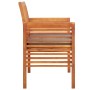 2-seater garden bench with solid acacia wood cushion 120 cm by vidaXL, garden benches - Ref: Foro24-45972, Price: 185,51 €, D...