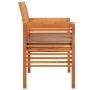 2-seater garden bench with solid acacia wood cushion 120 cm by vidaXL, garden benches - Ref: Foro24-45972, Price: 180,81 €, D...