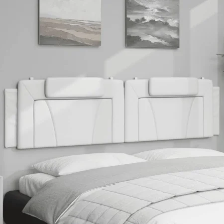 Cabecero de cama acolchado cuero sintético blanco 200 cm de , Cabeceros y pies de cama - Ref: Foro24-374815, Precio: 68,27 €,...