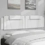 Cabecero de cama acolchado cuero sintético blanco 200 cm de , Cabeceros y pies de cama - Ref: Foro24-374815, Precio: 68,27 €,...