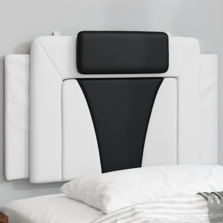 Schwarz-weißes gepolstertes Bettkopfteil aus Kunstleder, 80 cm von , Kopf- und Fußteile - Ref: Foro24-374766, Preis: 34,16 €,...