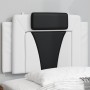 Schwarz-weißes gepolstertes Bettkopfteil aus Kunstleder, 80 cm von , Kopf- und Fußteile - Ref: Foro24-374766, Preis: 34,63 €,...