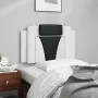 Black and white synthetic leather padded bed headboard 80 cm by , Headboards and footboards - Ref: Foro24-374766, Price: 34,1...
