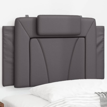 Cabecero de cama acolchado cuero sintético gris 90 cm de , Cabeceros y pies de cama - Ref: Foro24-374770, Precio: 35,07 €