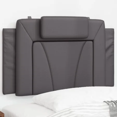Cabecero de cama acolchado cuero sintético gris 90 cm de , Cabeceros y pies de cama - Ref: Foro24-374770, Precio: 39,85 €, De...