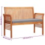 2-Sitzer-Gartenbank mit massivem Akazienholzkissen 120 cm von vidaXL, Gartenbänke - Ref: Foro24-45972, Preis: 185,51 €, Rabat...