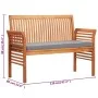 Banco de jardín 2 plazas con cojín madera maciza acacia 120 cm de vidaXL, Bancos de jardín - Ref: Foro24-45972, Precio: 180,8...