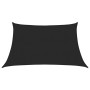 Toldo de vela HDPE negro 160 g/m² 3/4x2 m