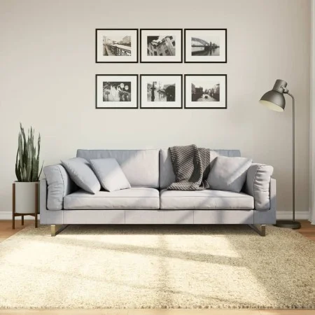 Alfombra peluda de pelo largo moderna PAMPLONA dorado 200x200cm de , Alfombras - Ref: Foro24-375348, Precio: 79,92 €, Descuen...