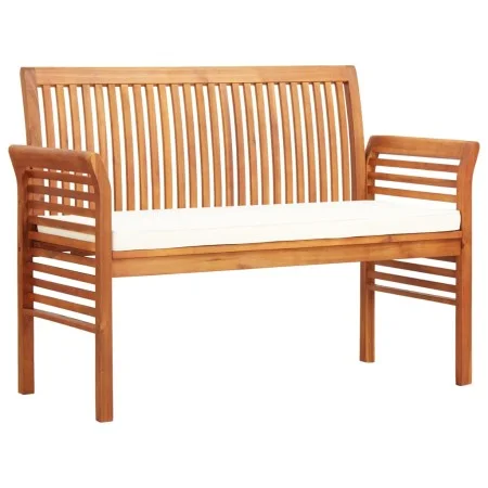 Banco de jardín 2 plazas con cojín madera maciza acacia 120 cm de vidaXL, Bancos de jardín - Ref: Foro24-45967, Precio: 157,7...