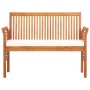 2-Sitzer Gartenbank mit Kissen massives Akazienholz 120 cm von vidaXL, Gartenbänke - Ref: Foro24-45967, Preis: 160,29 €, Raba...