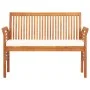 Banco de jardín 2 plazas con cojín madera maciza acacia 120 cm de vidaXL, Bancos de jardín - Ref: Foro24-45967, Precio: 157,7...