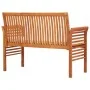 Banco de jardín 2 plazas con cojín madera maciza acacia 120 cm de vidaXL, Bancos de jardín - Ref: Foro24-45967, Precio: 157,7...