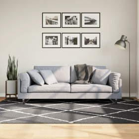 Alfombra de pelo largo moderna PAMPLONA negro y crema 160x230cm de , Alfombras - Ref: Foro24-375413, Precio: 61,46 €, Descuen...