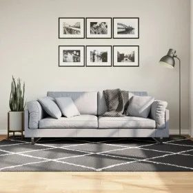 Modern long pile rug PAMPLONA in black and cream 160x230cm by , Rugs - Ref: Foro24-375413, Price: 61,61 €, Discount: %