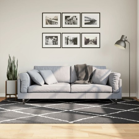 Moderner Langflorteppich PAMPLONA schwarz und creme 160x230cm von , Teppiche - Ref: Foro24-375413, Preis: 61,46 €, Rabatt: %