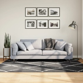 Modern long pile rug PAMPLONA in black and cream 140x200cm by , Rugs - Ref: Foro24-375411, Price: 52,53 €, Discount: %