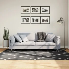 Moderner Langflorteppich PAMPLONA schwarz und creme 140x200cm von , Teppiche - Ref: Foro24-375411, Preis: 52,71 €, Rabatt: %