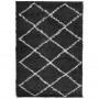 Modern long pile rug PAMPLONA in black and cream 140x200cm by , Rugs - Ref: Foro24-375411, Price: 52,53 €, Discount: %